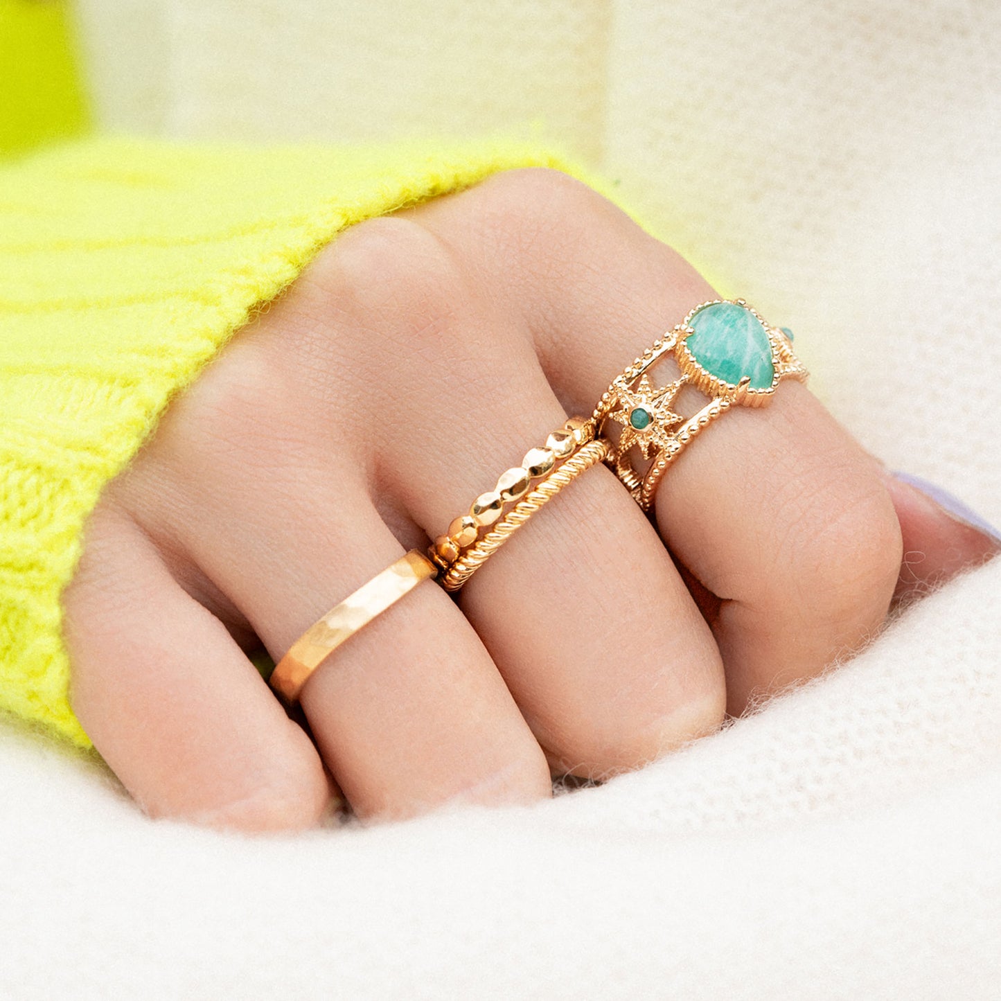 Bague Stella - amazonite