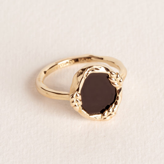 Bague Poppi - agate noire