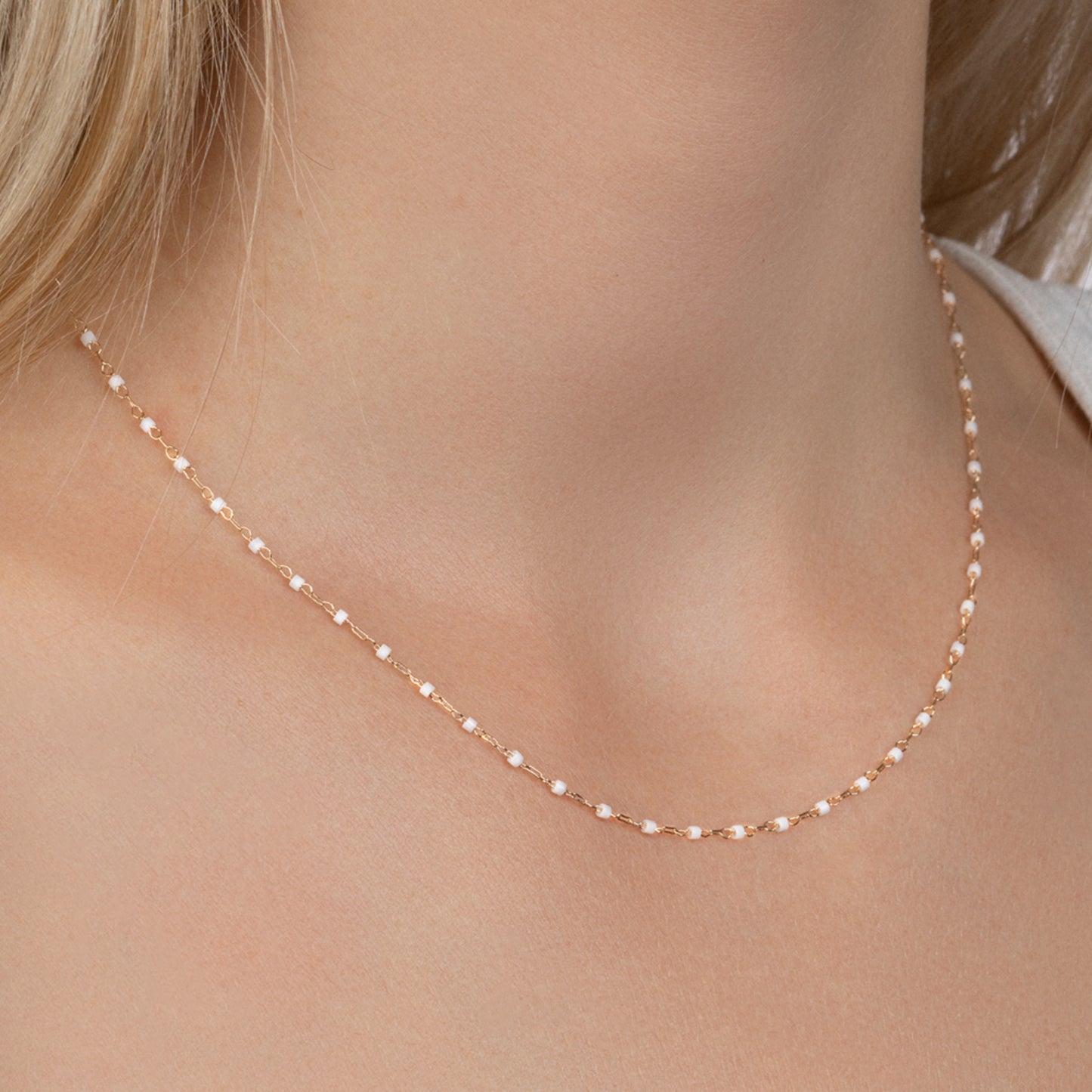 Collier Meryl - blanc