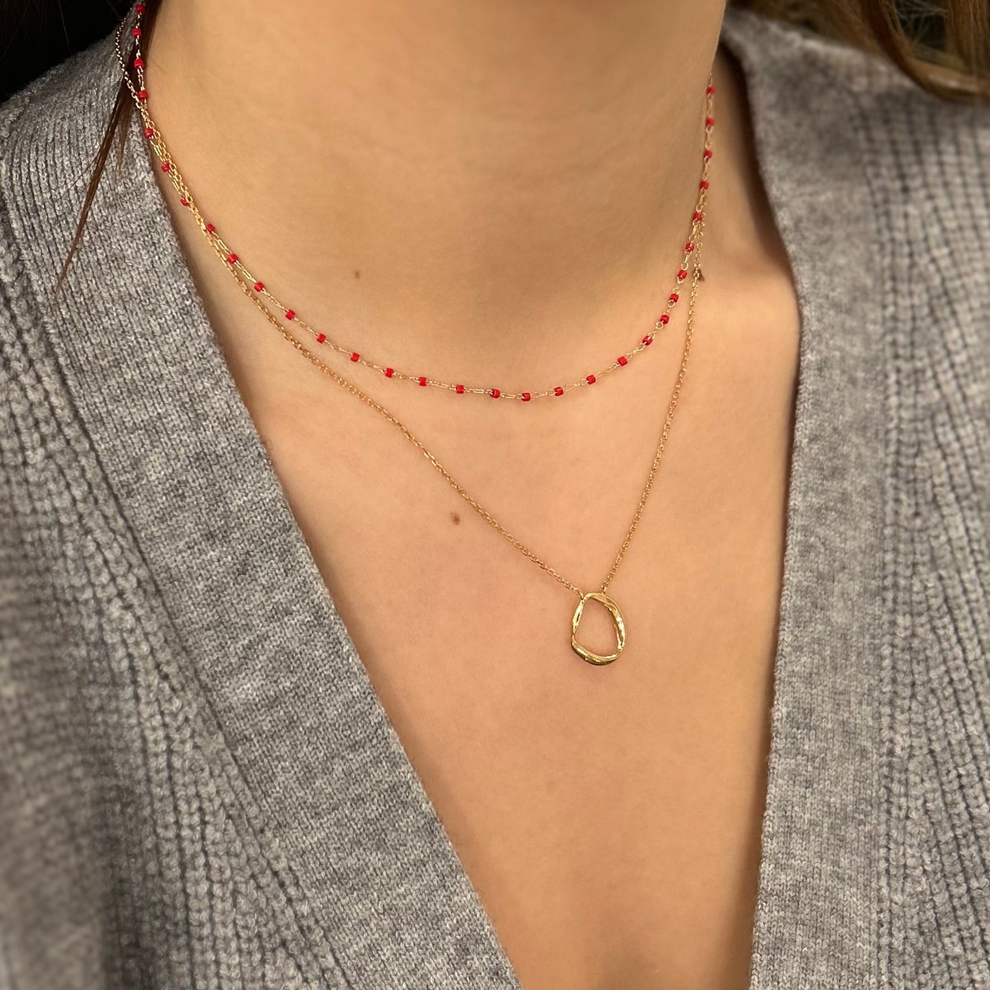 Collier Meryl - rouge