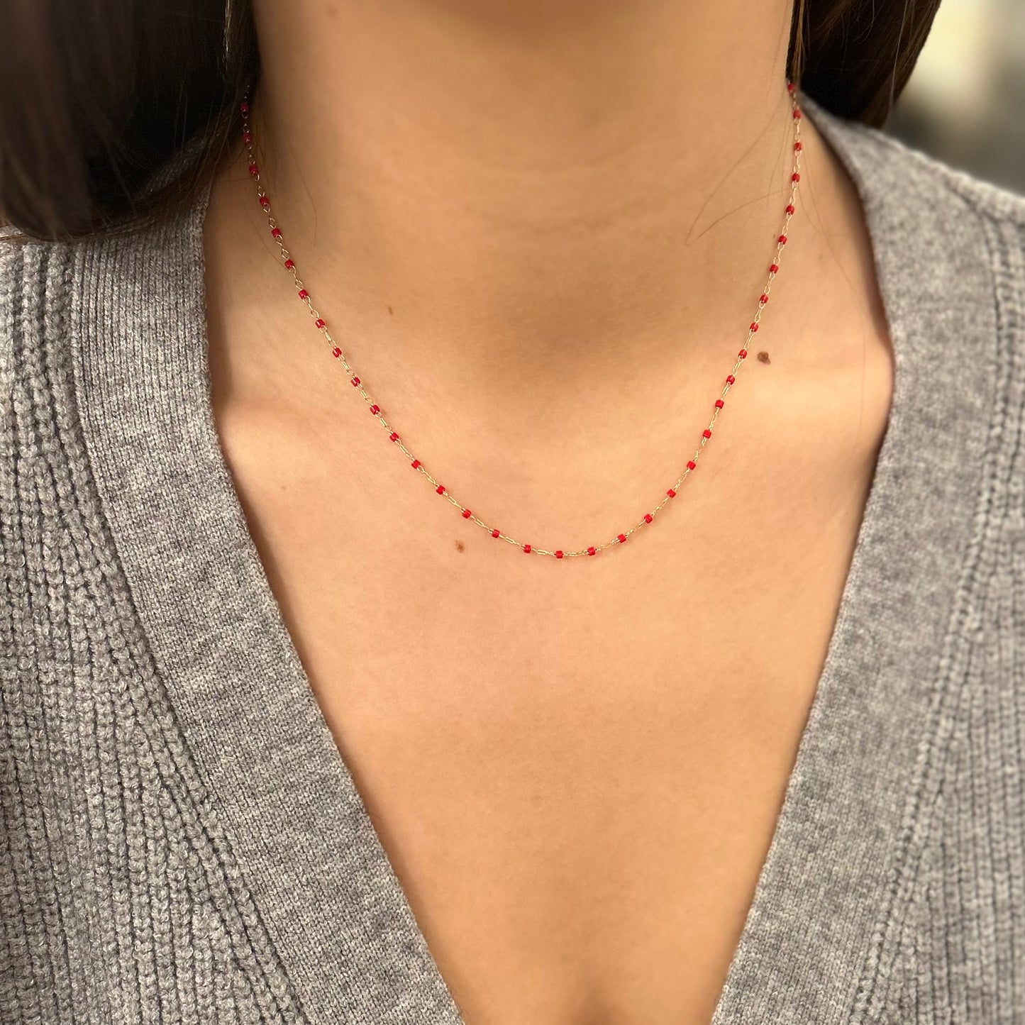 Collier Meryl - rouge